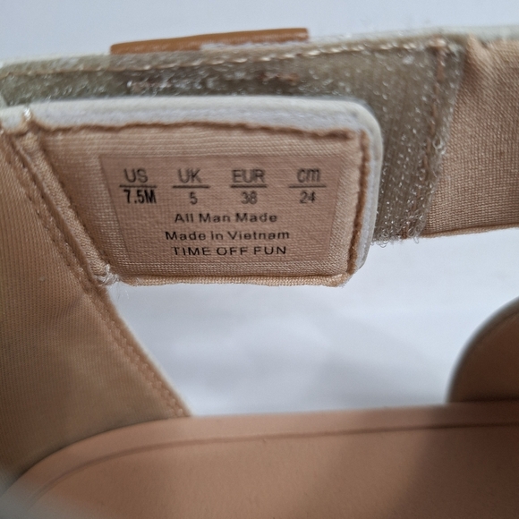 Dr Scholl's Cream Time Off Fun Padded Insole Strappy Comfort Wedge Sandal Size 9 - Picture 9 of 15